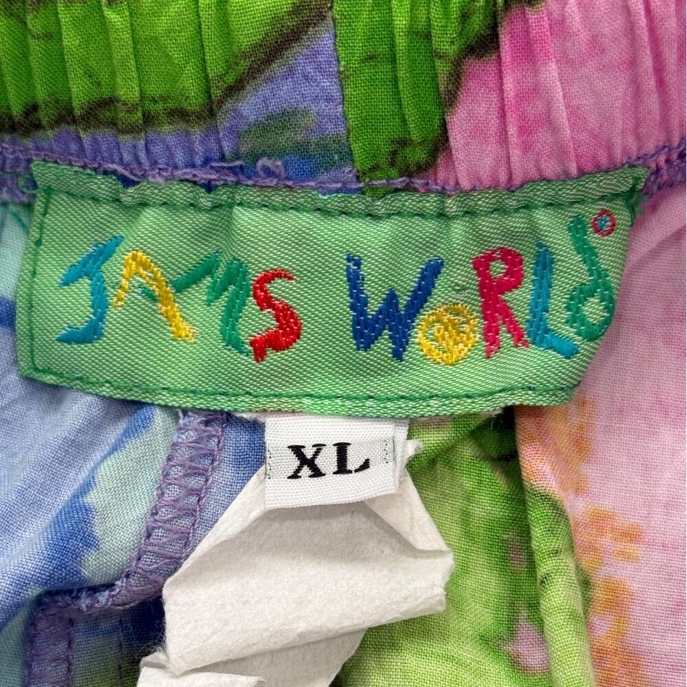 Jams World Drawstring Capri Pants Multicolor Flor… - image 3